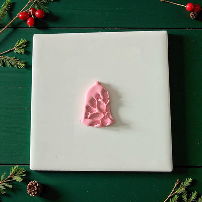 Christmas Bell Polymer Clay Cutter | Holiday Poinsettia Clay Tool | Festive Design