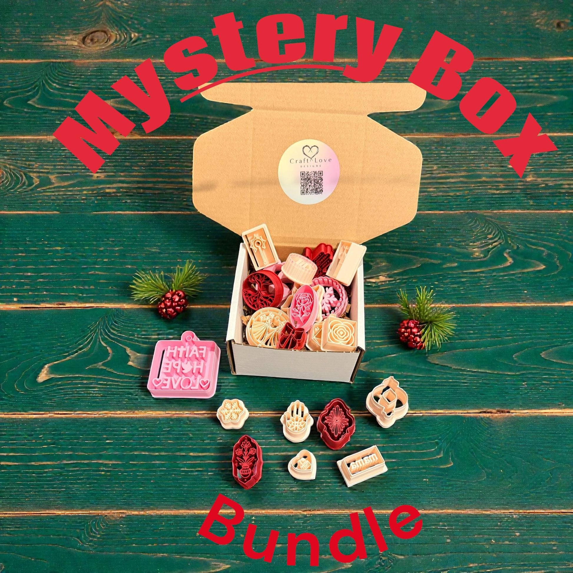 mystery box of polymer clay cutters