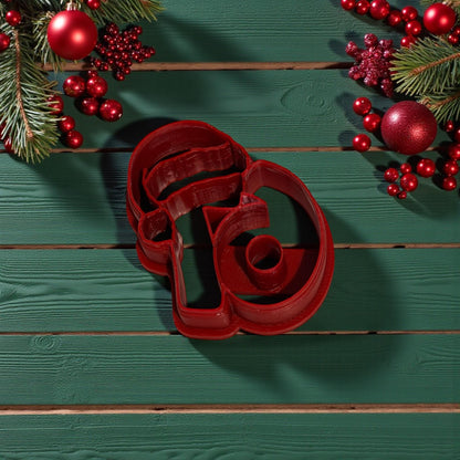 santa hat 67 cutter on tile with Christmas décor