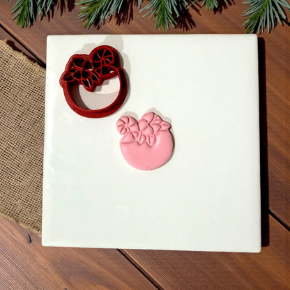 tropical coconut drink cutter with holiday clay impression