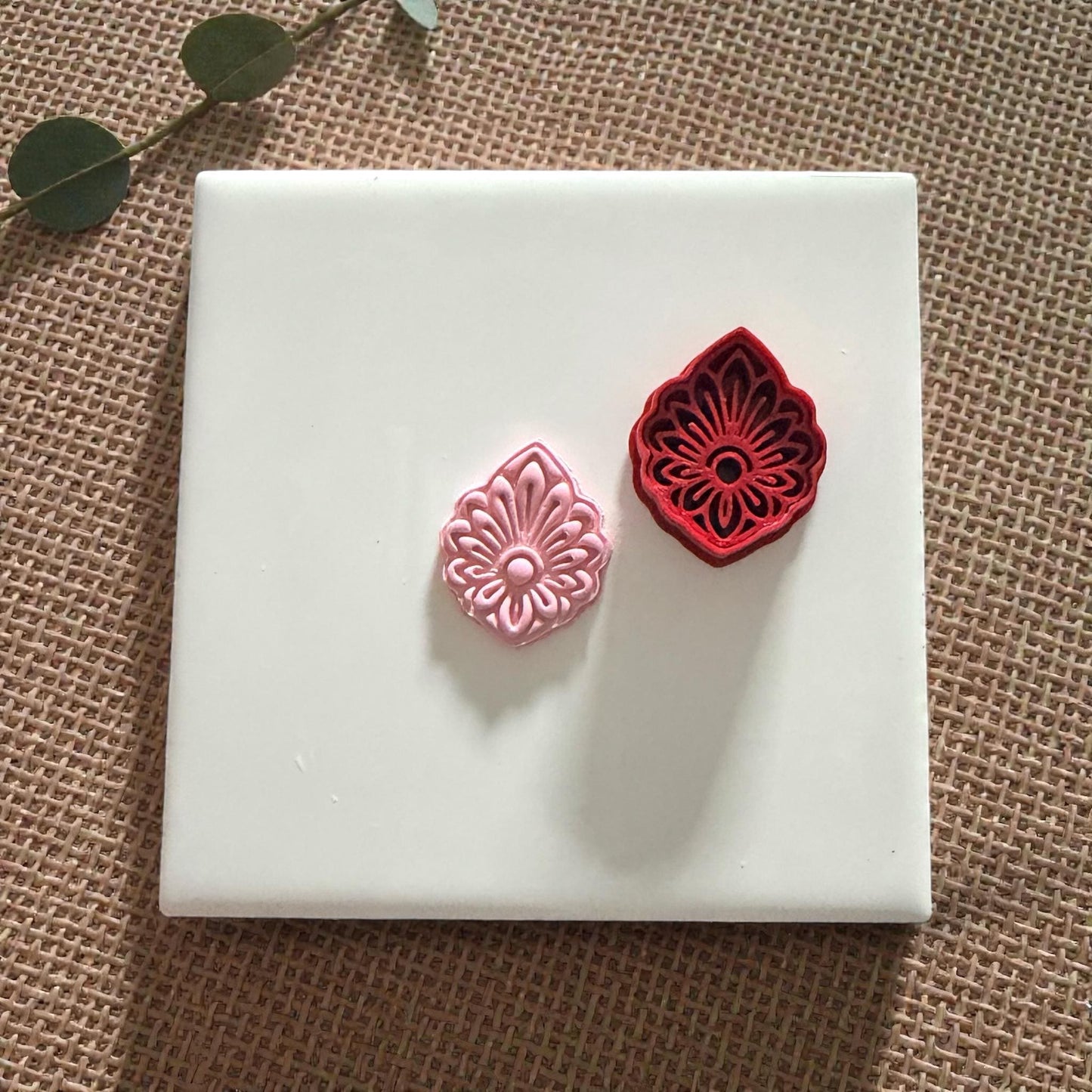 Boho Floral Teardrop Clay Cutter | Mandala Inspired Polymer Clay Tool | Detailed Petal Medallion Shape for Handmade Clay Jewelry