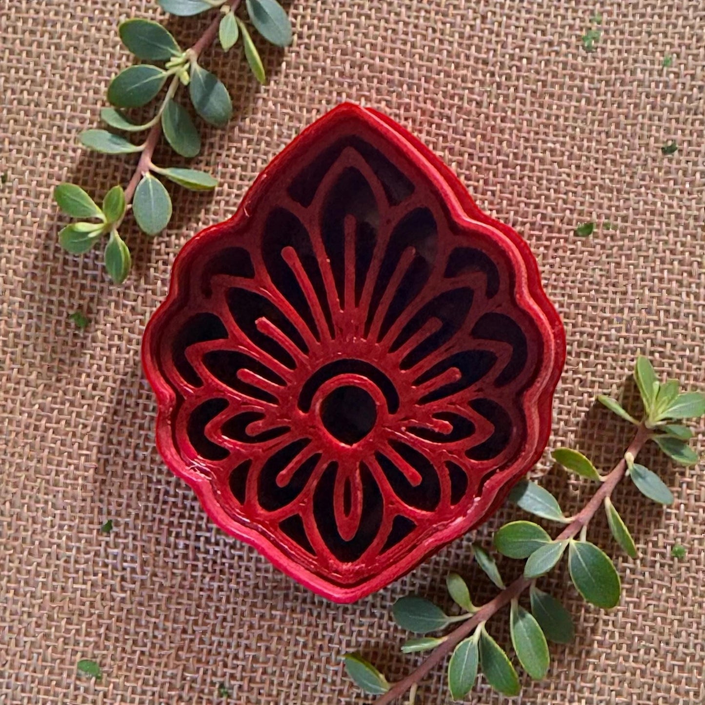 Boho Floral Teardrop Clay Cutter | Mandala Inspired Polymer Clay Tool | Detailed Petal Medallion Shape for Handmade Clay Jewelry