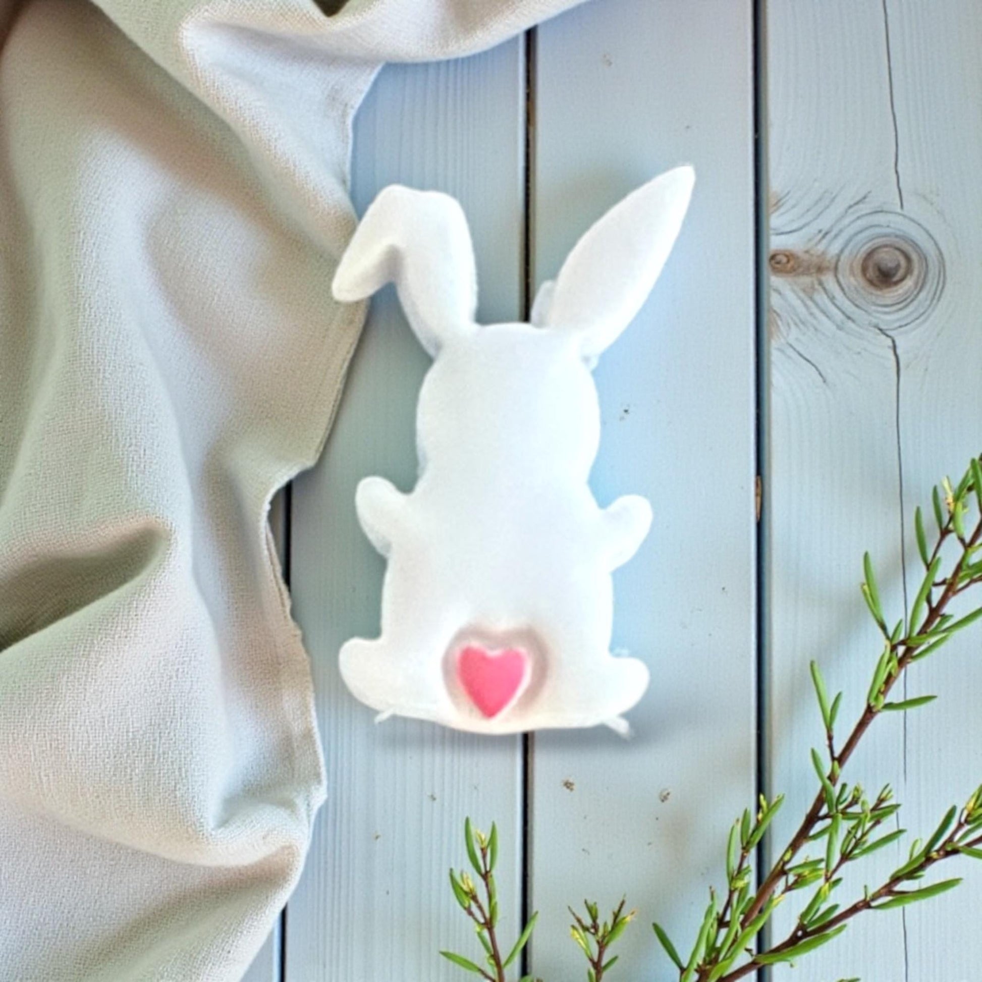 bunny butt clay imprint