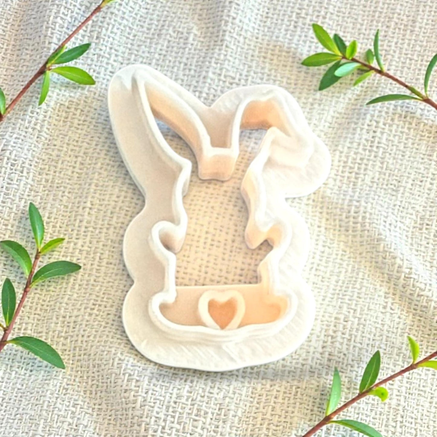 backside bunny polymer clay cutter