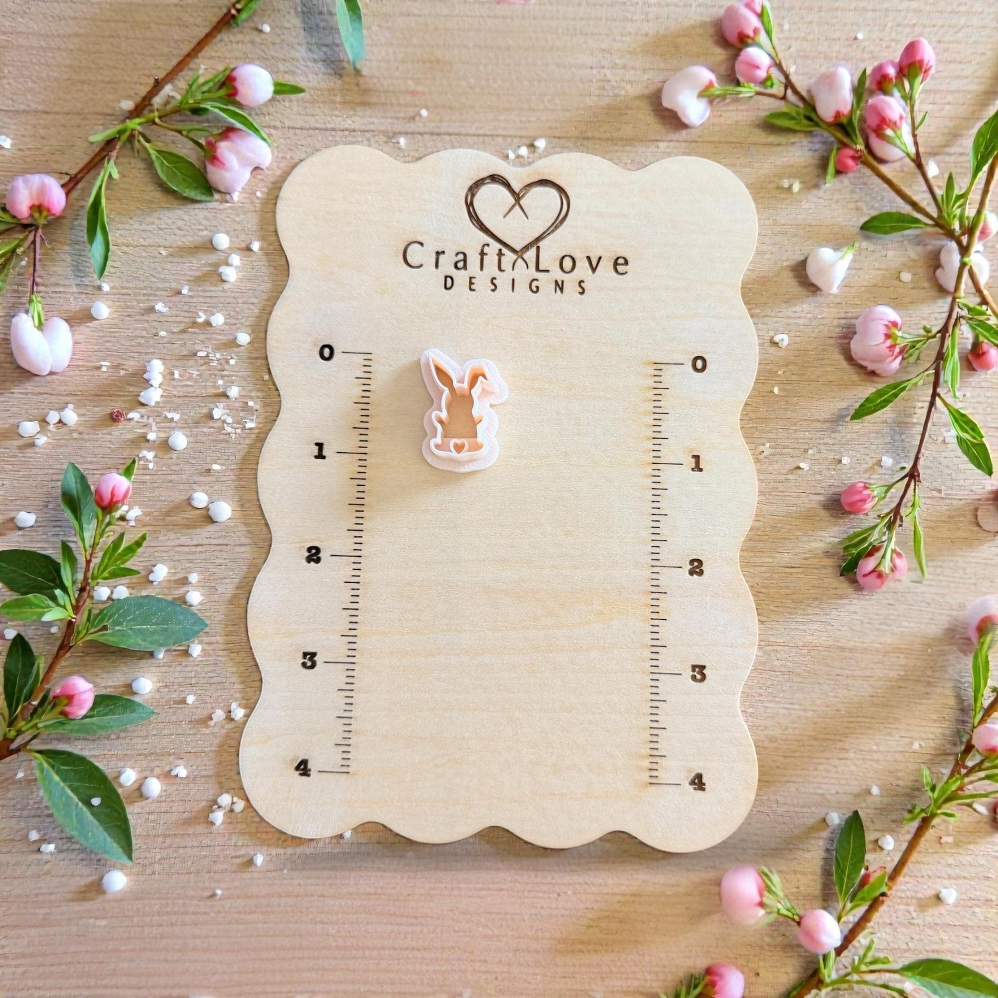 small bunny cutter on sizing board