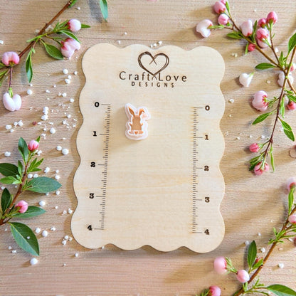 small bunny cutter on sizing board