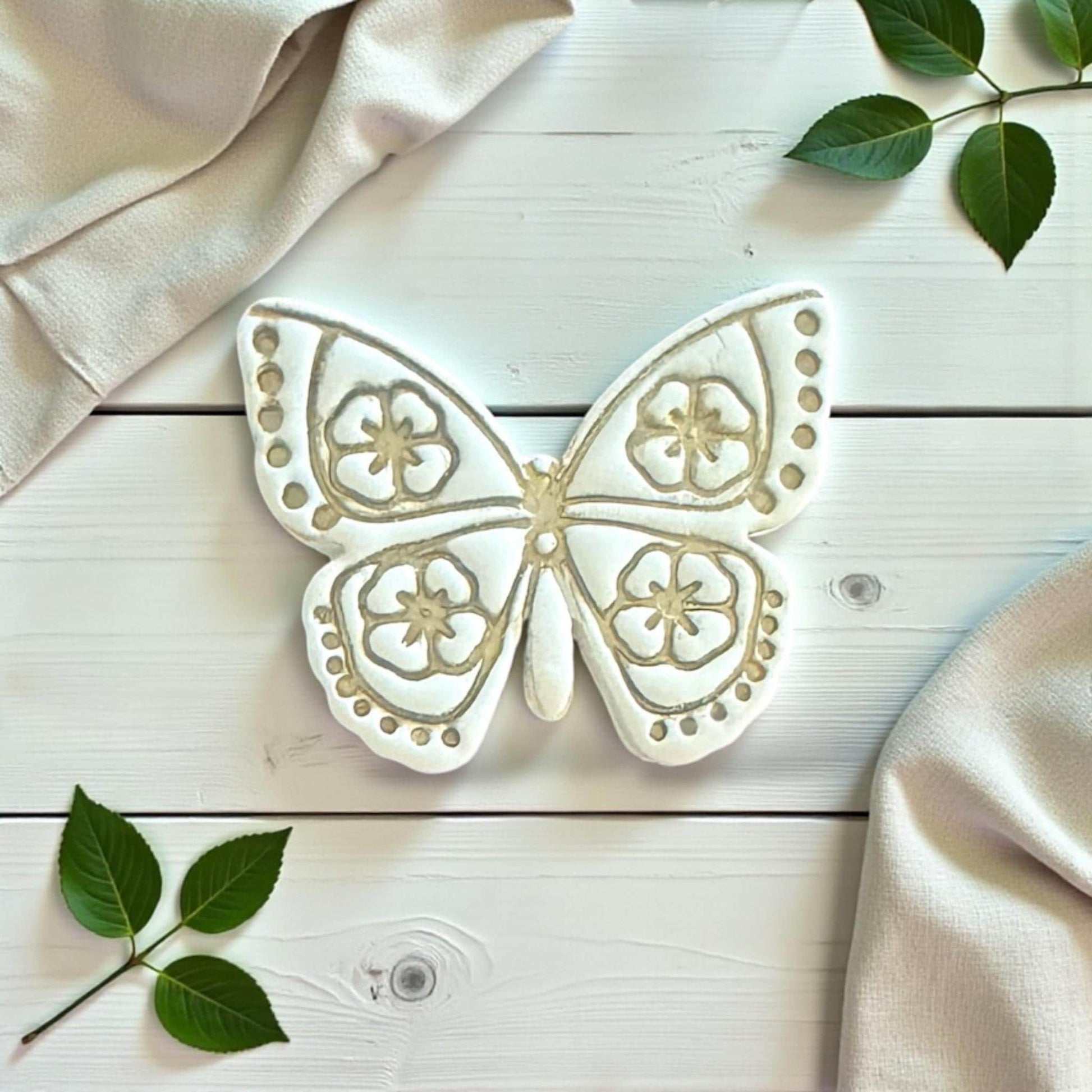 butterfly imprint polymer clay