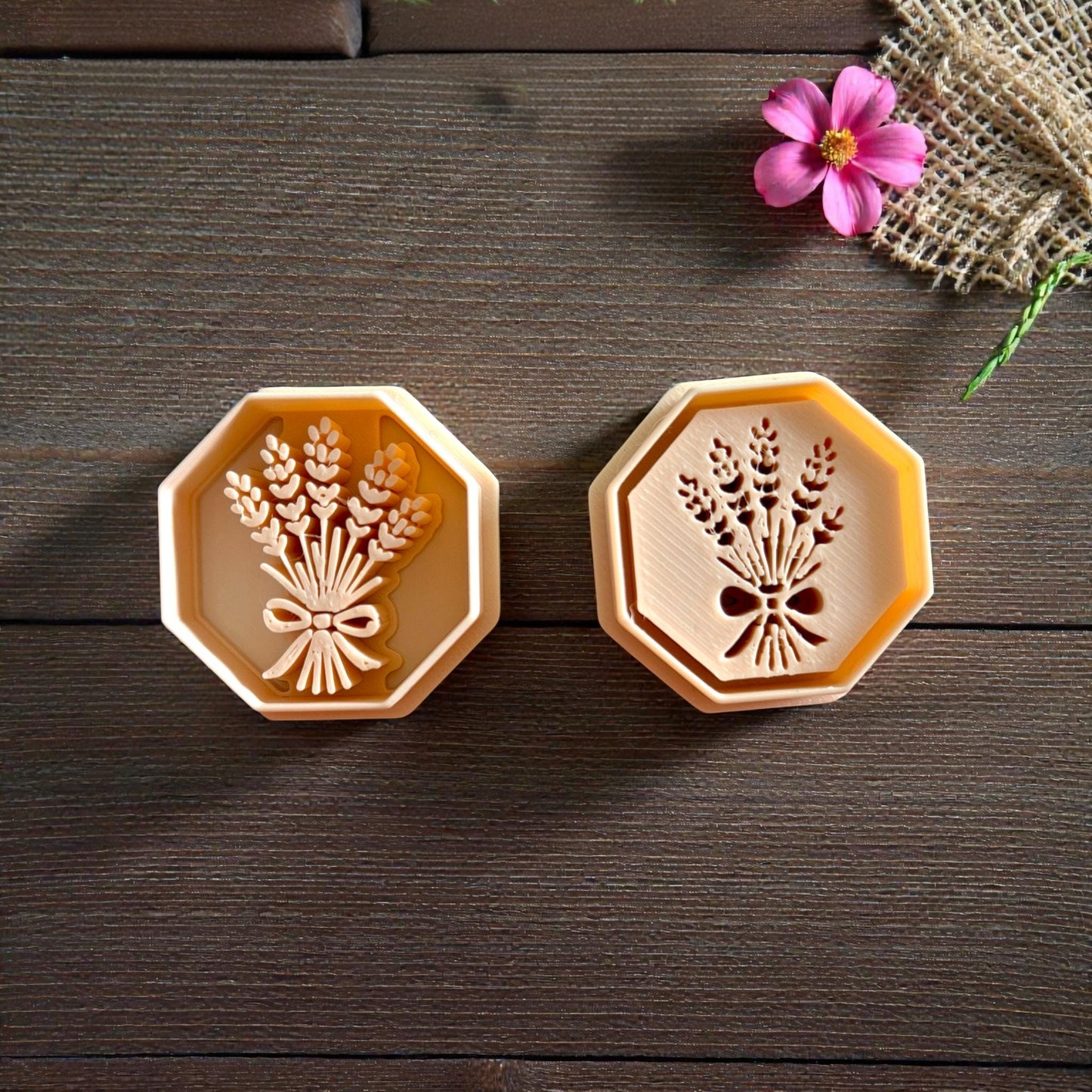 Two wheat bouquet cutters side by side