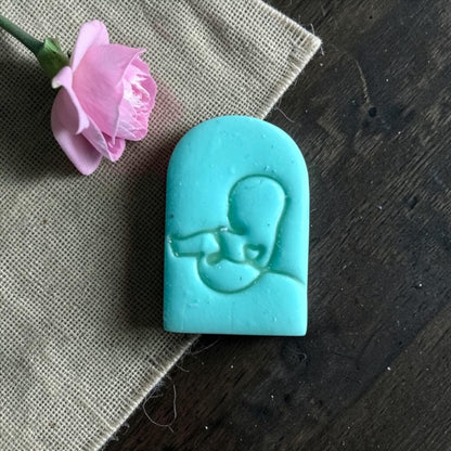sleeping baby clay cutter earring example