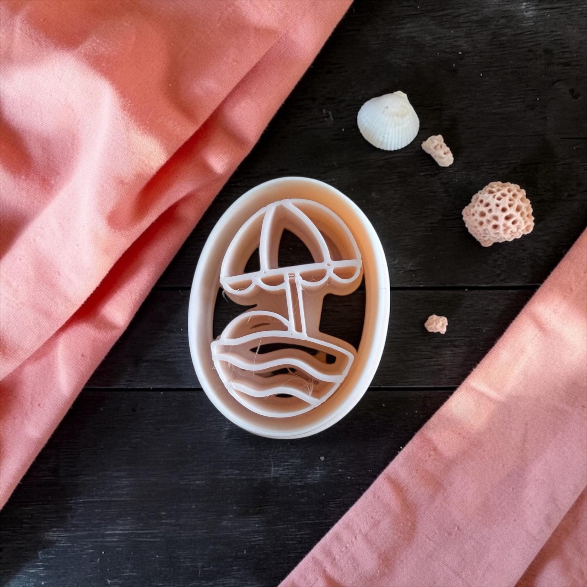 coastal summer polymer clay cutter close up