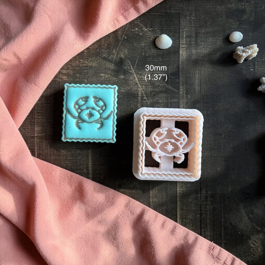 crab polymer clay cutters with 30mm size shown photo