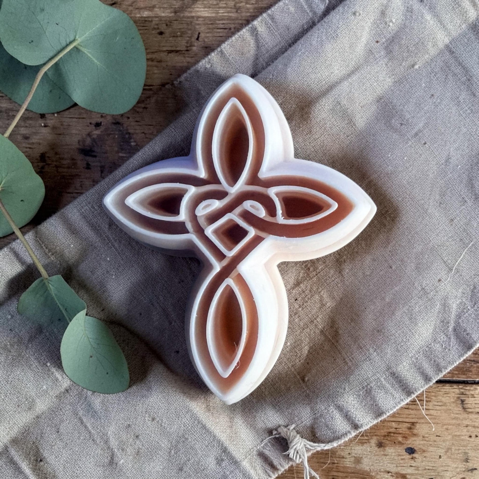 intricate celtic heart cross polymer clay cutter