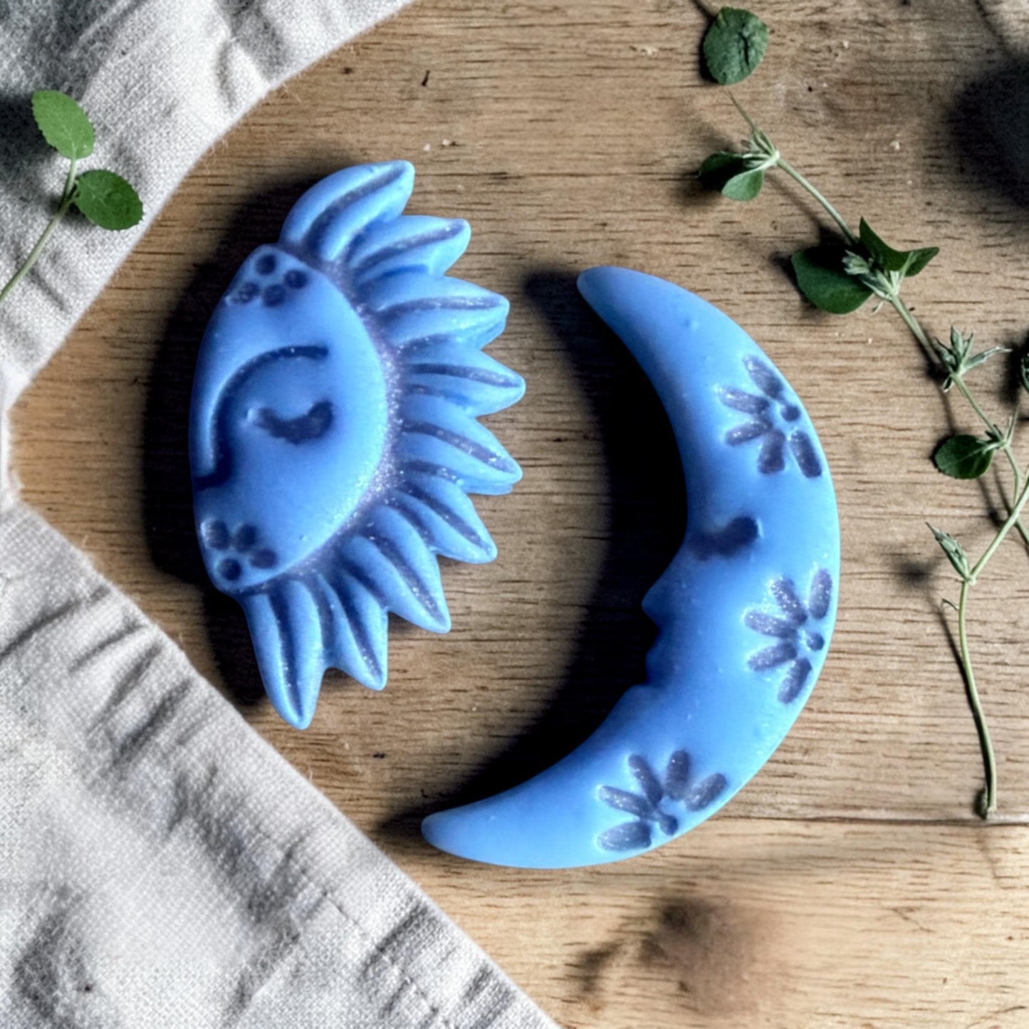celestial sun moon clay earrings example