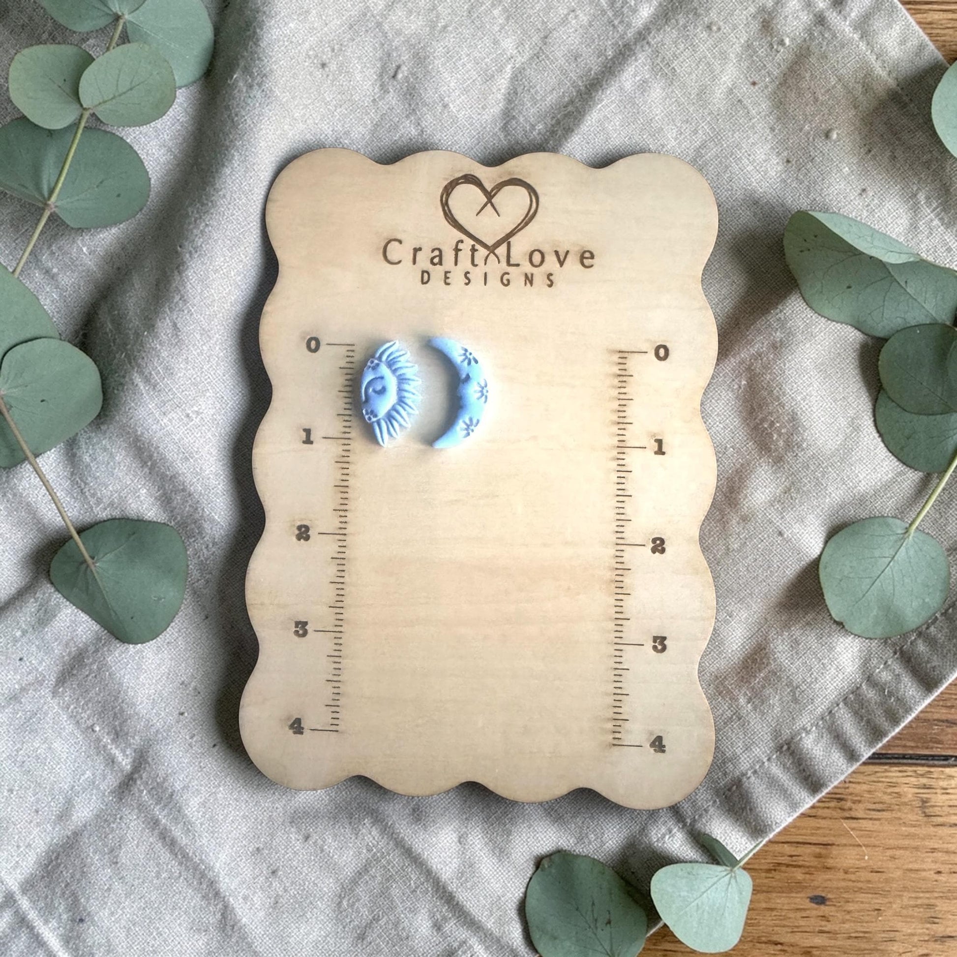 celestial sun moon clay earrings example