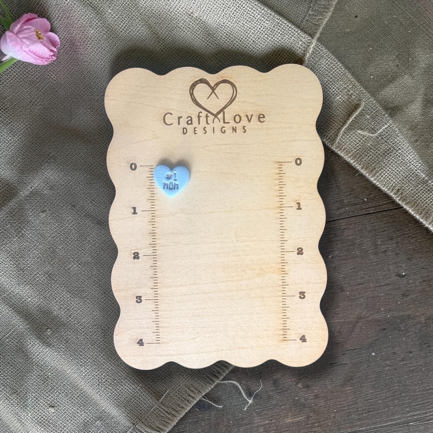 1 # mom heart clay impression