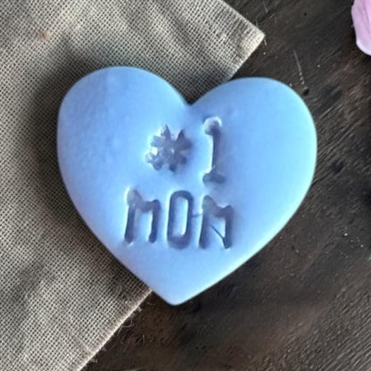 1 # mom heart clay impression