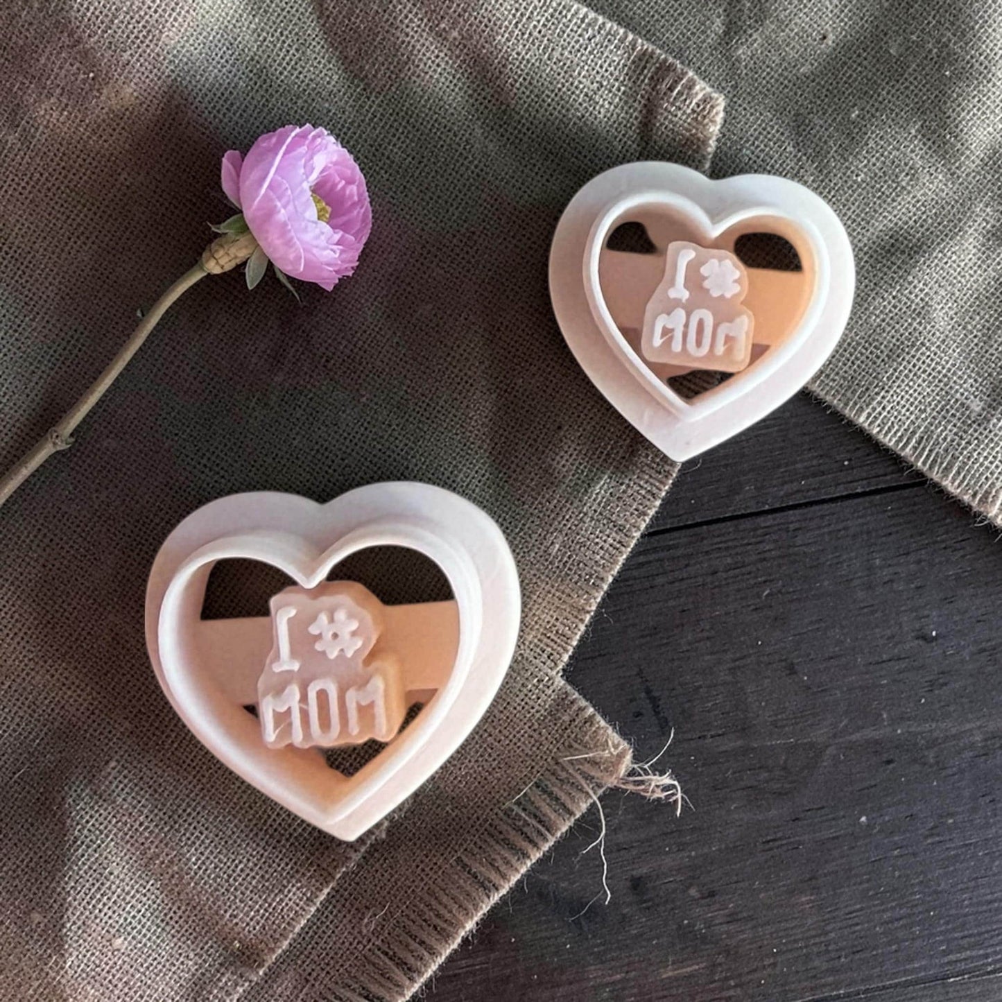 1 # mom heart polymer clay cutter