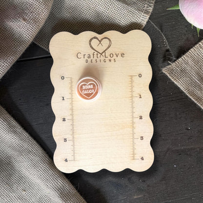 bride squad conversation heart polymer clay cutter