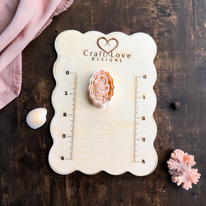 ocean theme cutter on sizing board