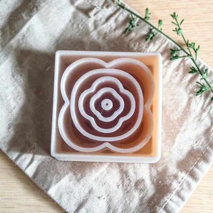 rose square clay cutter size shown 30mm
