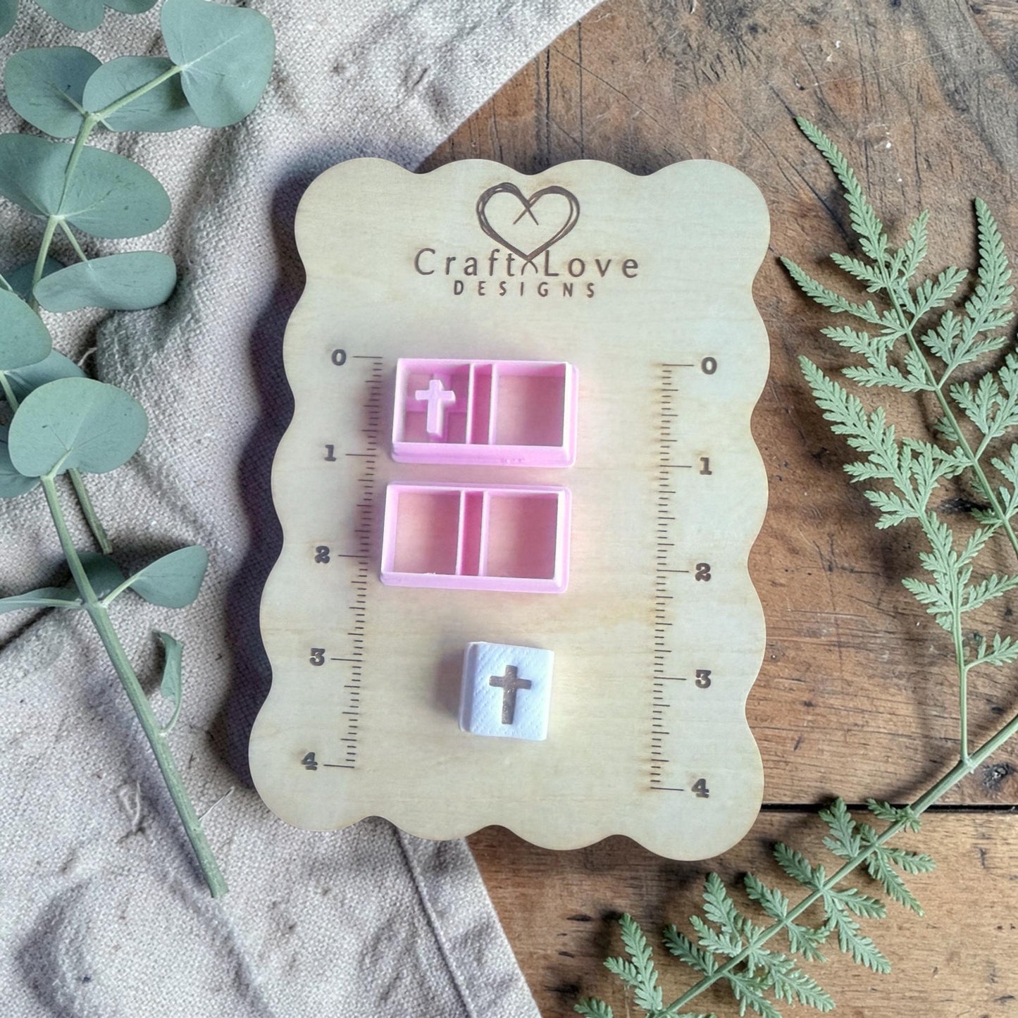 cross polymer clay cutter clay impression example