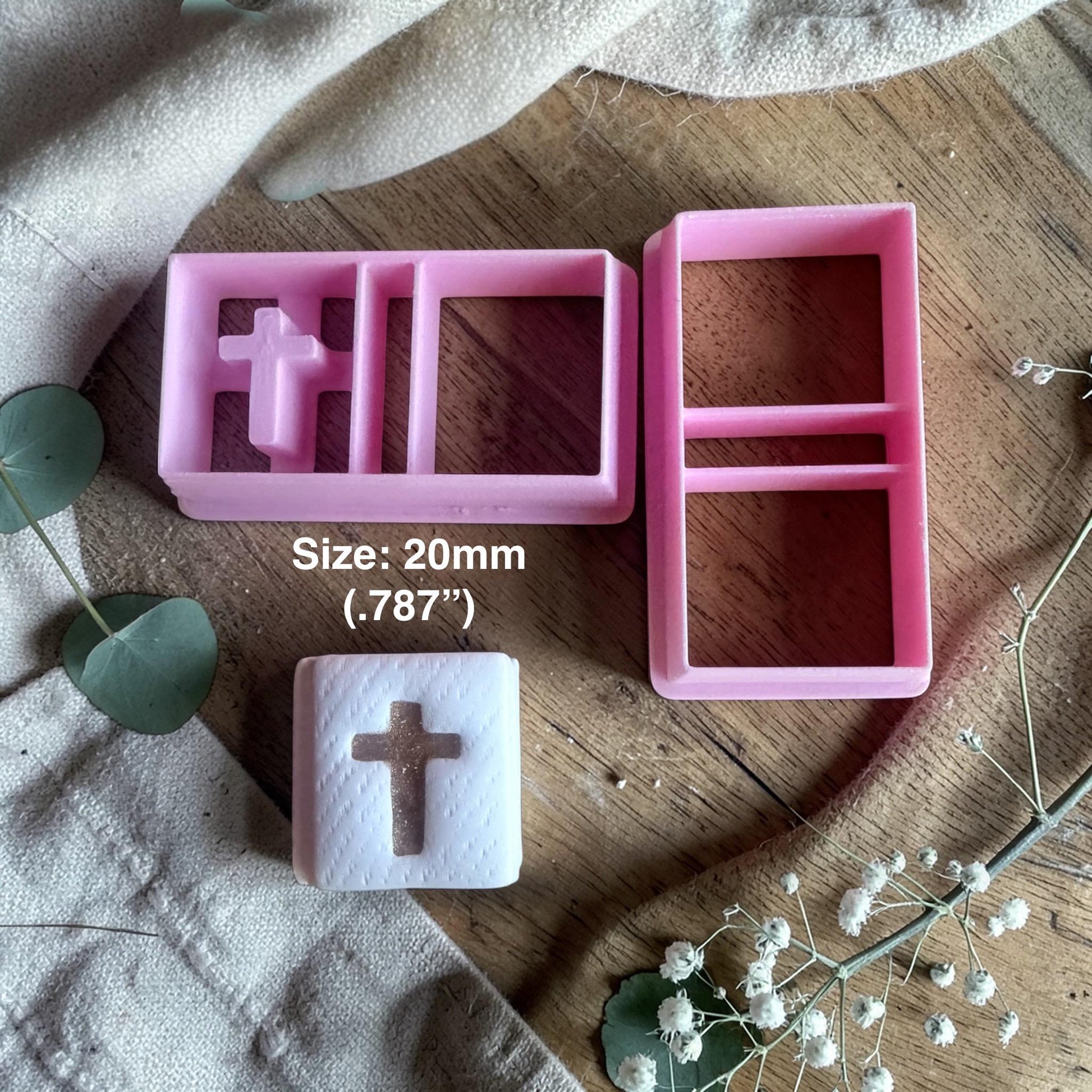 cross polymer clay cutter clay impression example