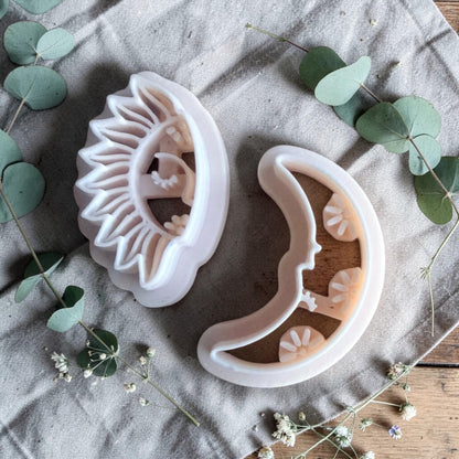 sun moon clay cutter size shown 30mm