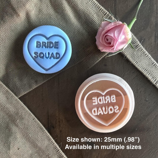 bride squad heart clay cutter with clay example
