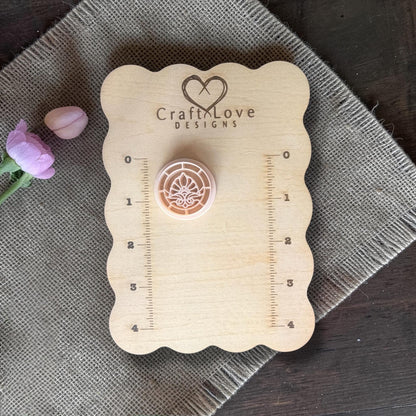 Beige stained glass floral cutter.