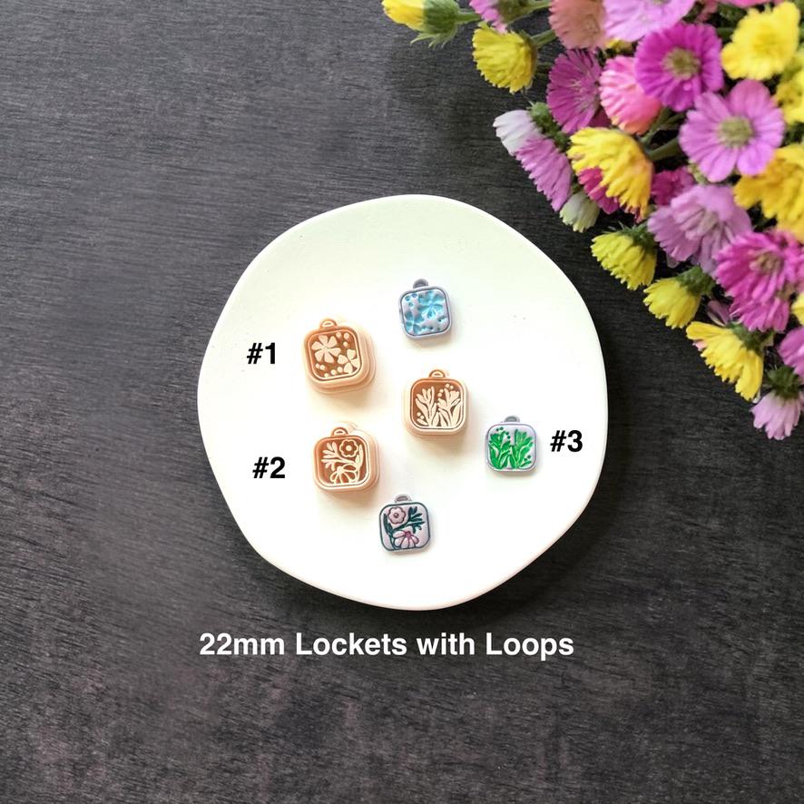 Square locket cutter size reference 22mm with multiple design options