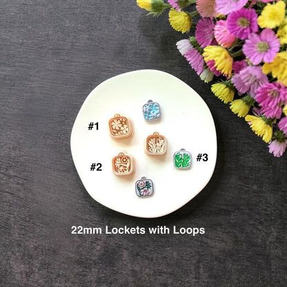 Square locket cutter size reference 22mm with multiple design options