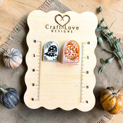 Witchy Hat Polymer Clay Cutter | Halloween Spiderweb Arch Design | Spooky Earring Making Tool | Autumn Jewelry Supply | 35mmm-45mm