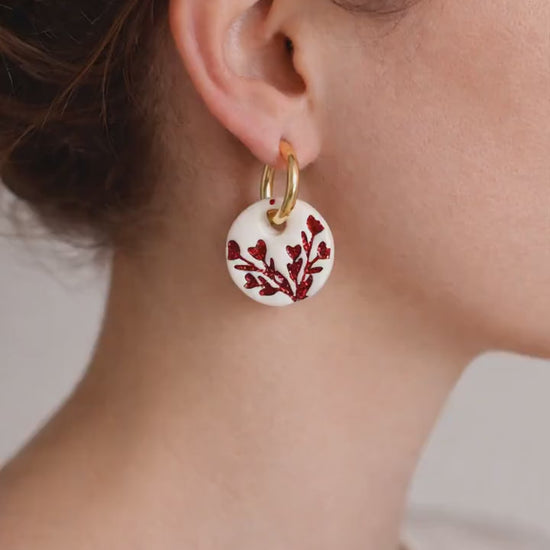 Love Collection Polymer Clay Huggy Charm Cutters • Heart Branch , Bow Heart, Heart Sunburst, Lattice Heart Pattern, Striped Heart, Heart Zia